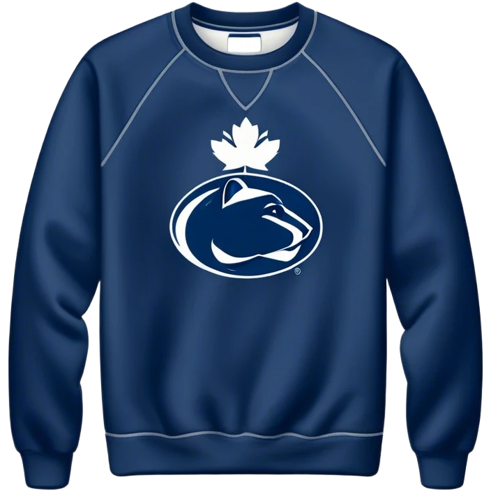 vintage navy blue penn state sweatshirt emoji