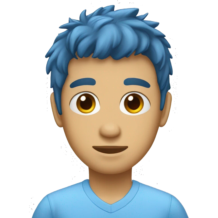 enfermero con pijama azul, moreno claro con flequillo emoji
