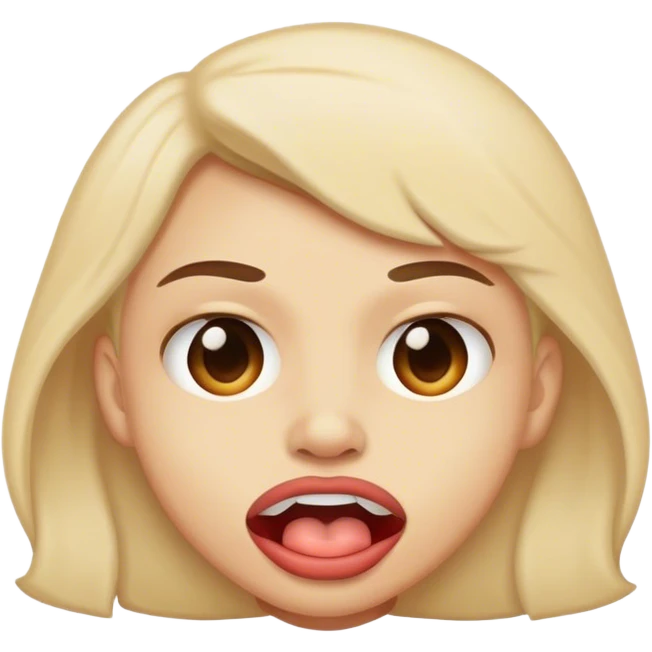 Bite lip emoji
