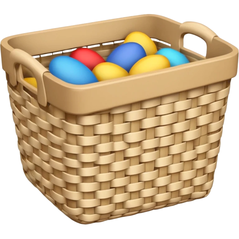 woven storage basket open emoji