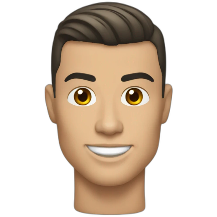 Cristiano Ronaldo qui soulève la coupe du mode emoji