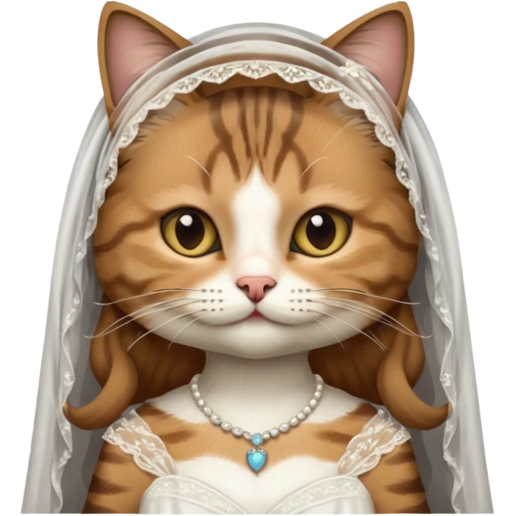 brown tabby cat brides emoji