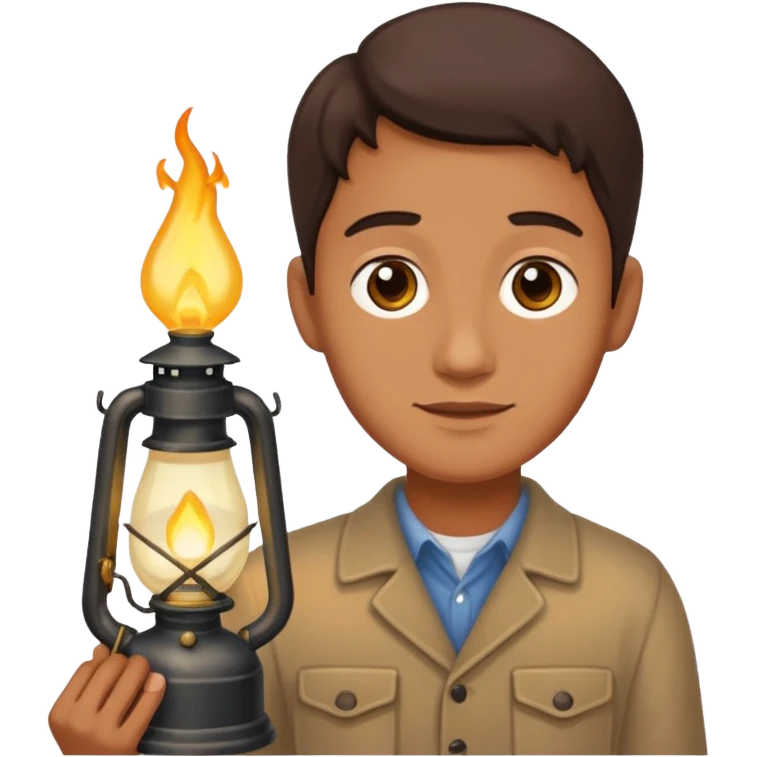 holding gas lamp emoji