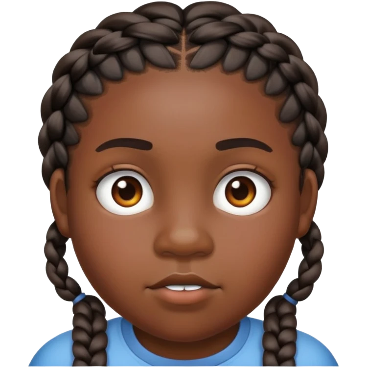 chunky black teenager with braids and clogged pores emoji