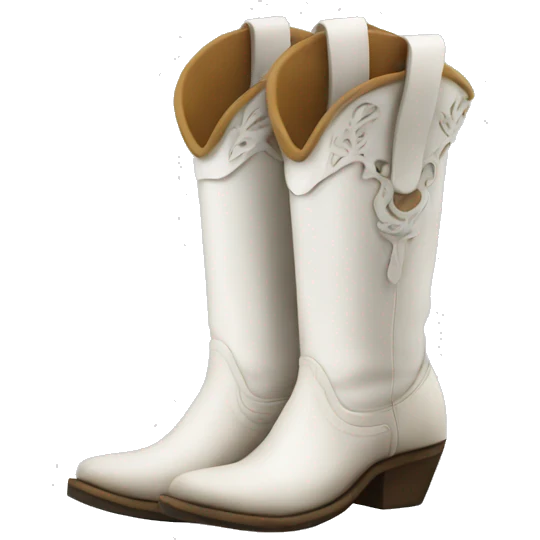White cowgirl boots  emoji