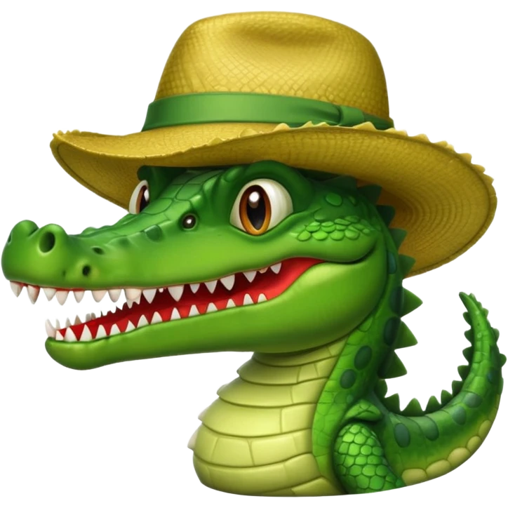 crocodile in hats emoji