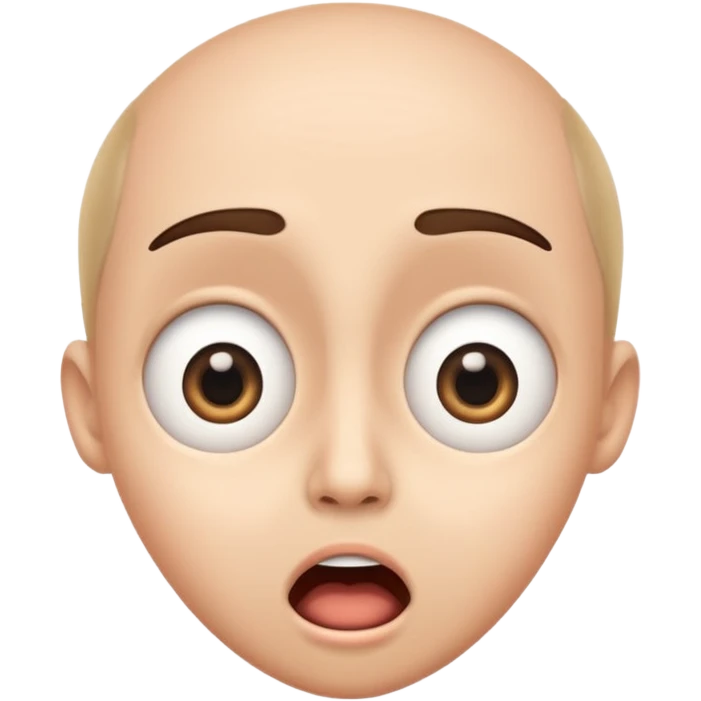 surprised face emoji, wide eyes and open mouth emoji