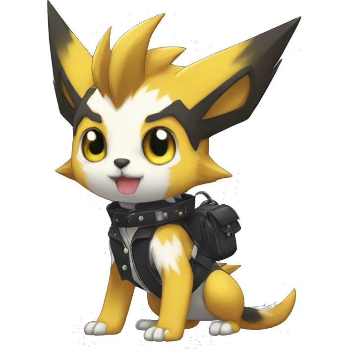 cute cool edgy punk Digimon-Fakemon-animal full body emoji