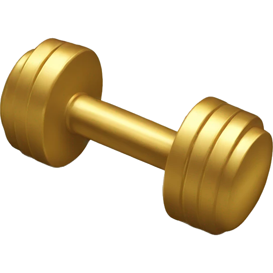 gold dumbell emoji