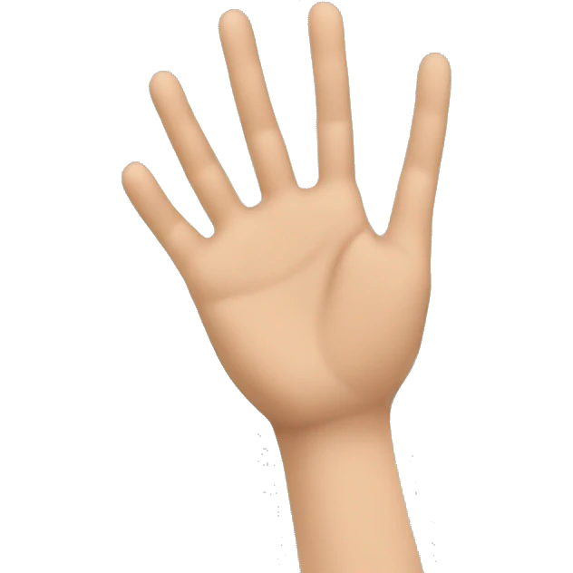 Generate emoji side view of the hand palm. Side view. Side of the palm, hand.  emoji