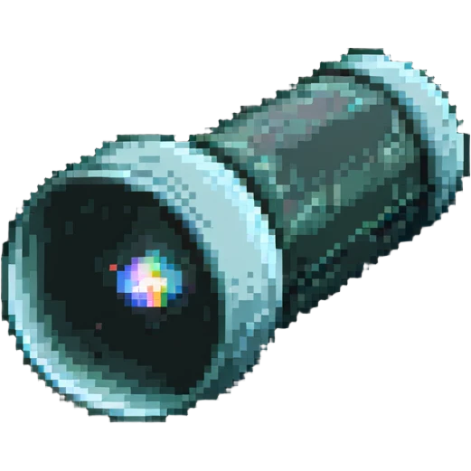 a cannon made of glass, transparent, fragile emoji