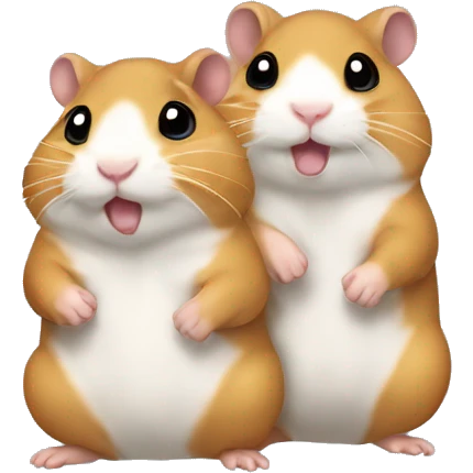wrestling of two hamsters emoji