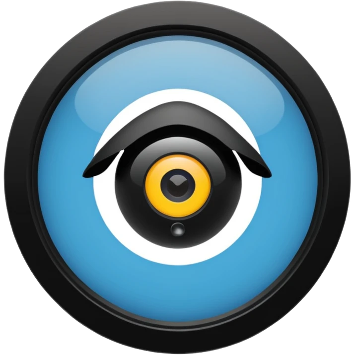 Circle of CCTV bird eye view  emoji