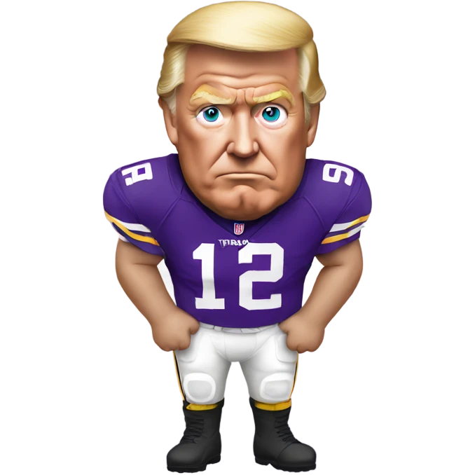 Trump doing the griddy in Vikings jersey  emoji