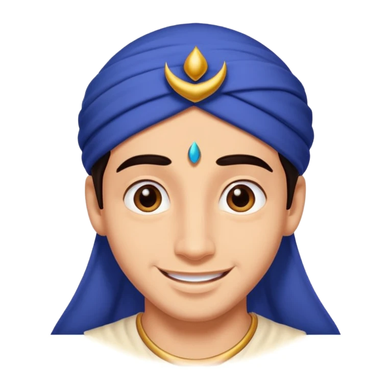 Alladin face only cute face young face emoji