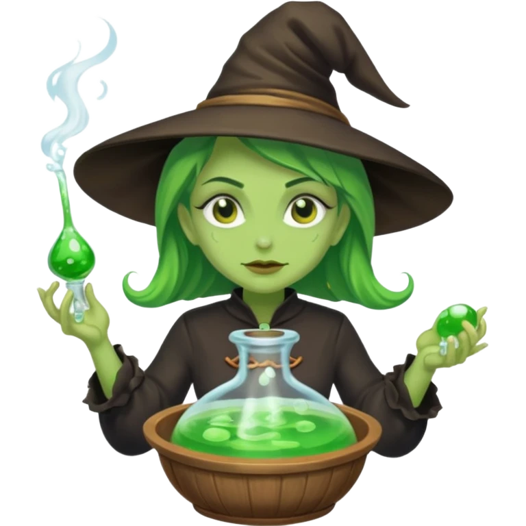 green witch cooking potion emoji