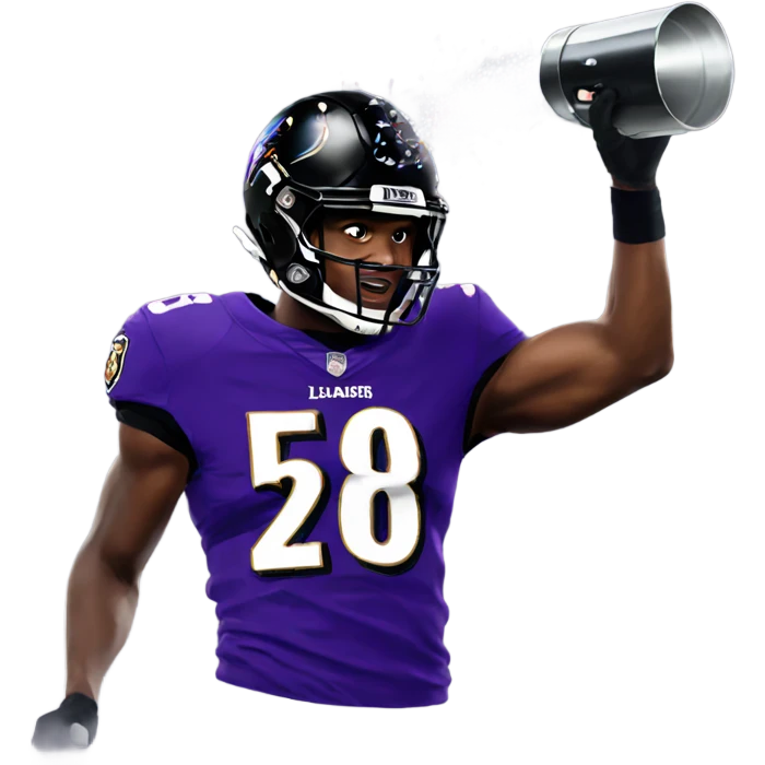Lamar Jackson with a confetti cannon emoji