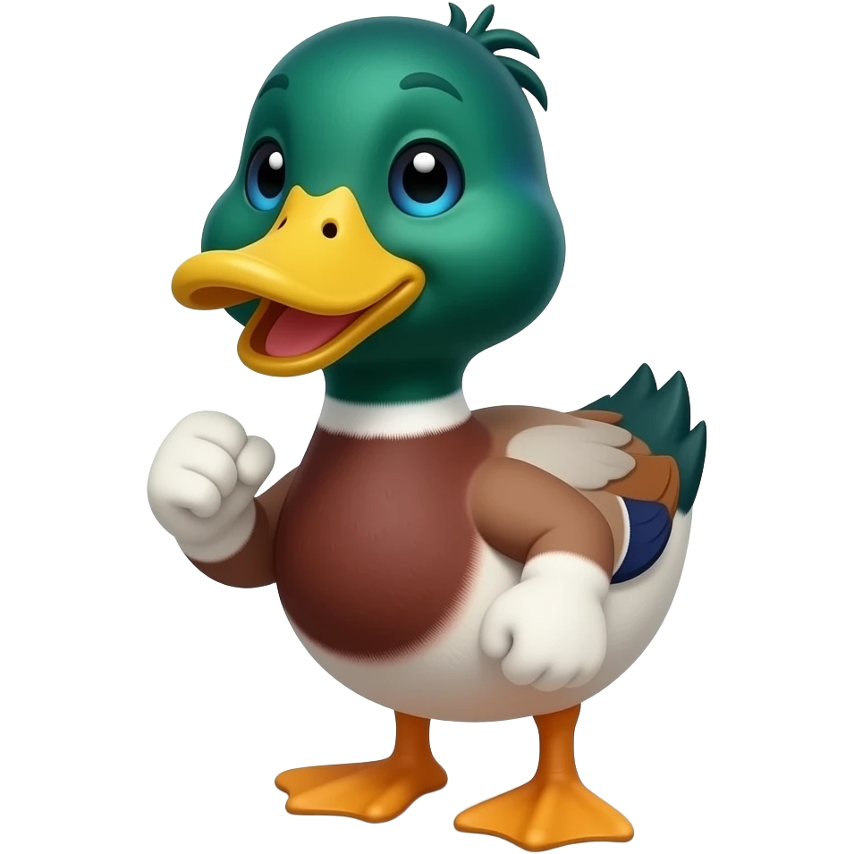 Duck with ADHD emoji
