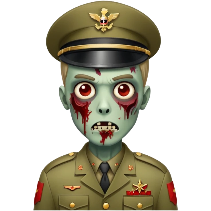 bloody zombie soldier emoji