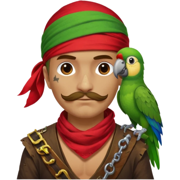 pirate and parrot emoji