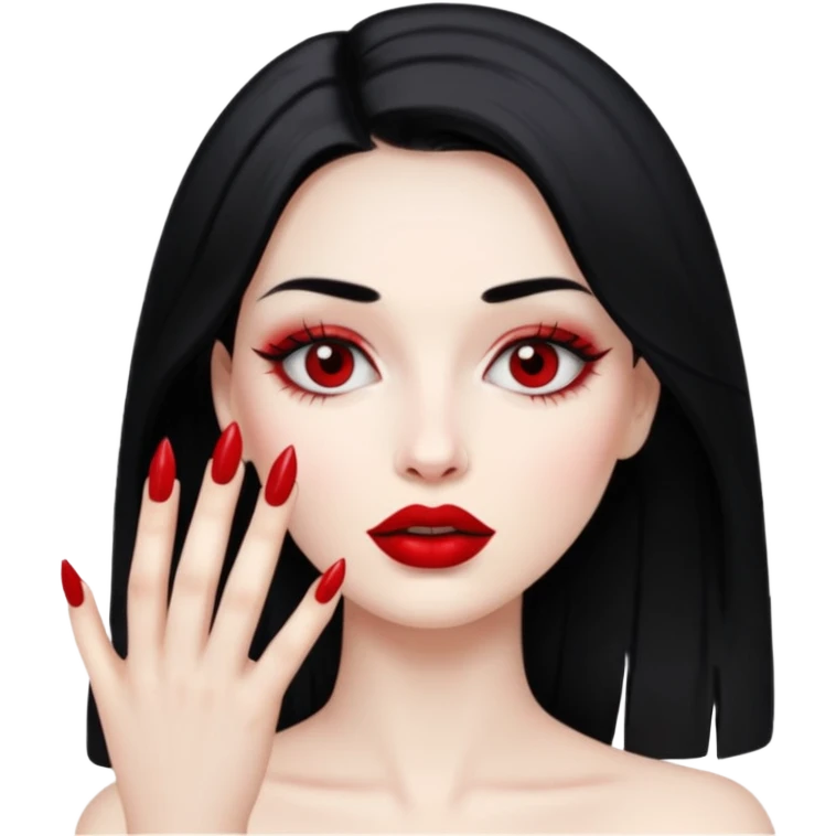 a face with the nails emoji