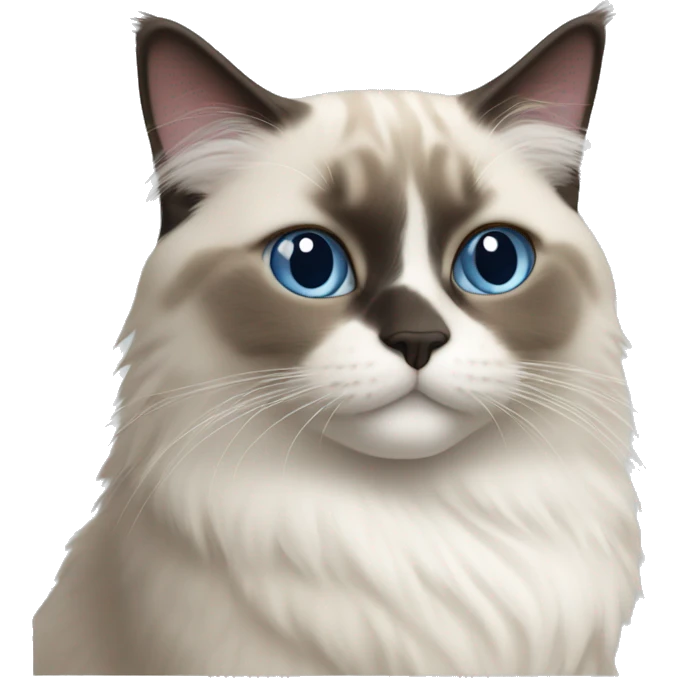 Ragdoll cat cuddling emoji