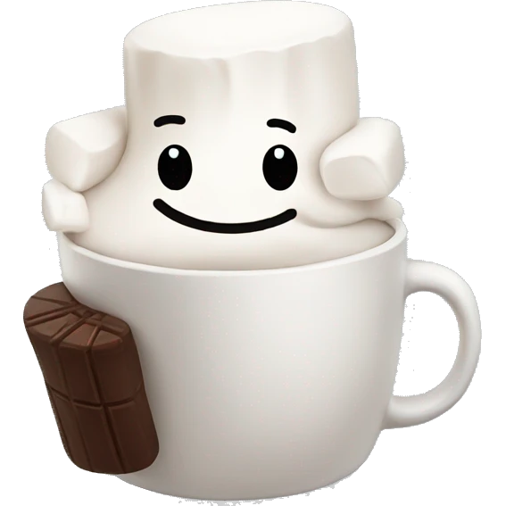 marshmallow with hot cocoa emoji
