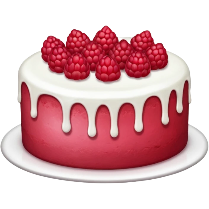 a raspberry cake emoji