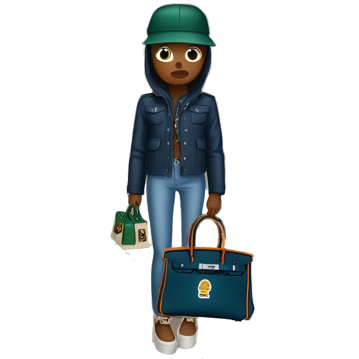 a bape hermes birkin bag emoji