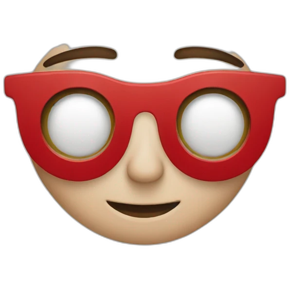 red because of high eyes emoji