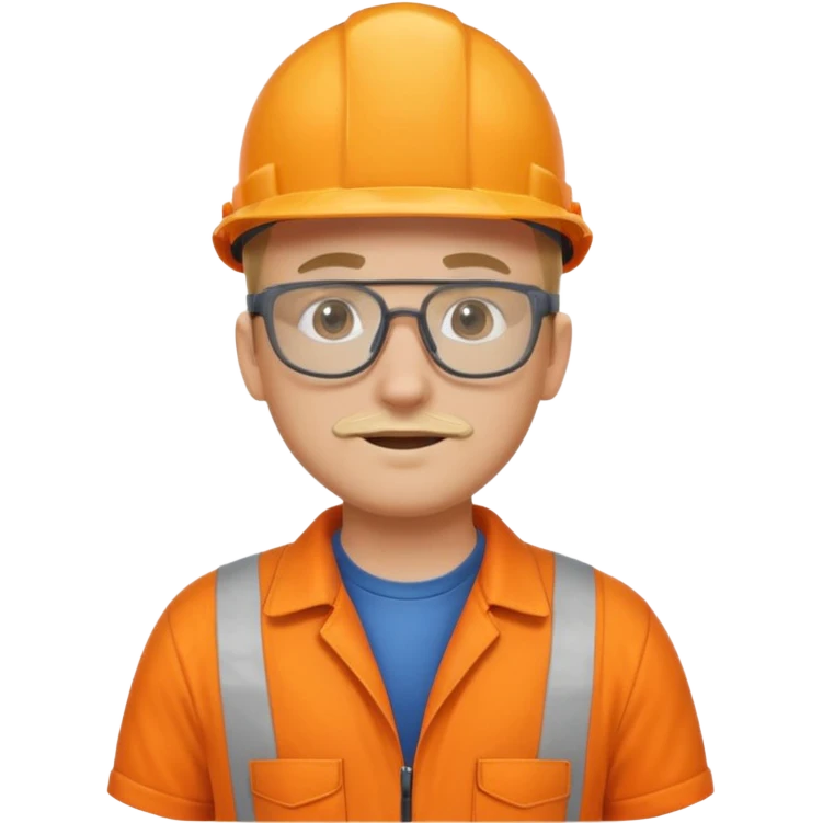 engineer orange overalls emoji