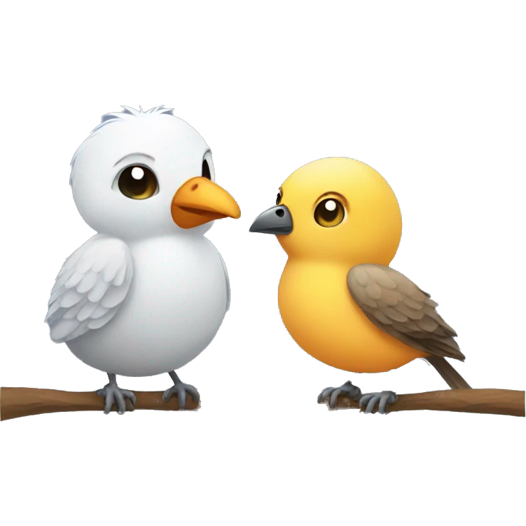 Bird with a baby bird emoji