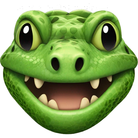 Green Gila Monster Face Big Chin emoji