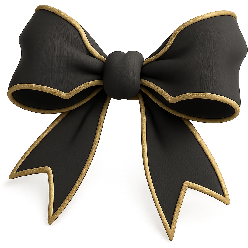 pink gothic bow emoji