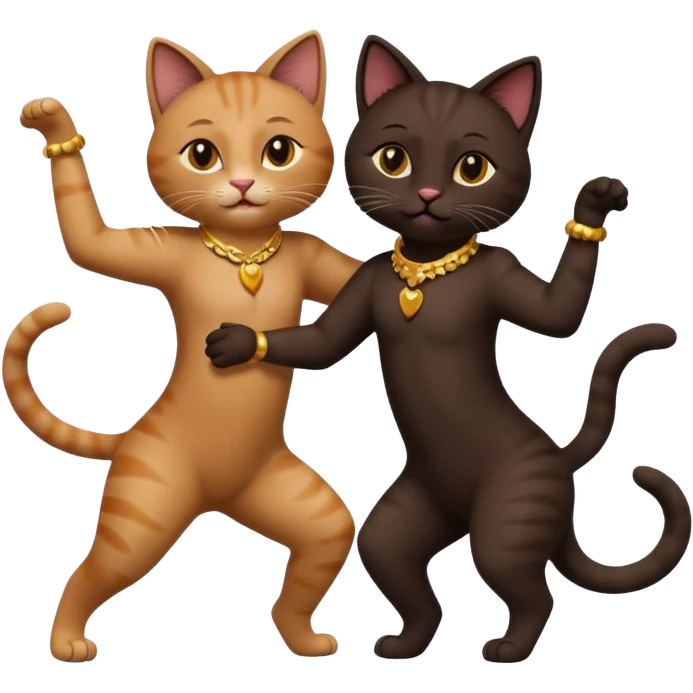 Cats couple bachata dancing  emoji