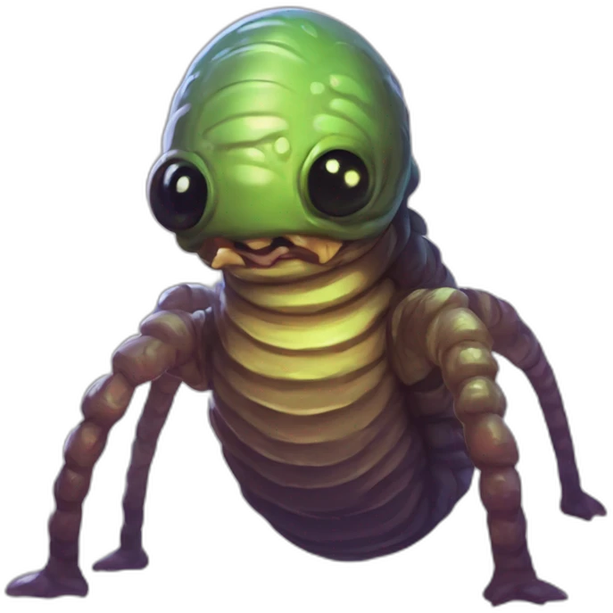 alien worm creature scifi roguelike rpg style inspired by slay thee spire emoji