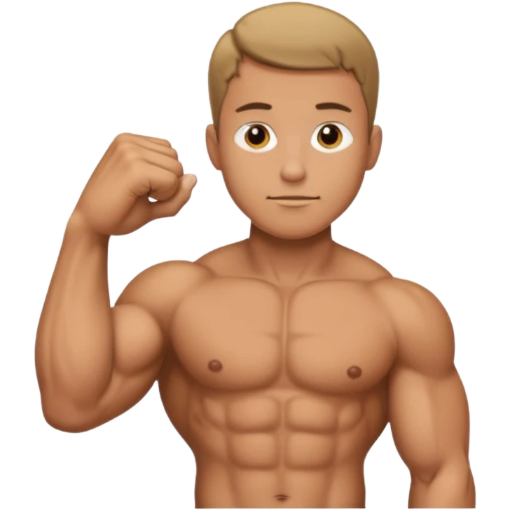 Buff make male with a large penis in hand emoji