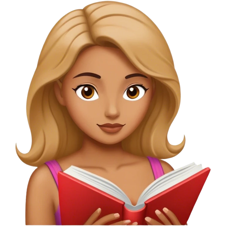 woman reading a romance book emoji