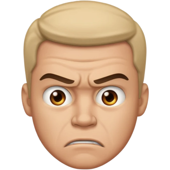 훈발놈 이모티콘 만들어줘 찡그리면서 화내는 그 모습 emoji