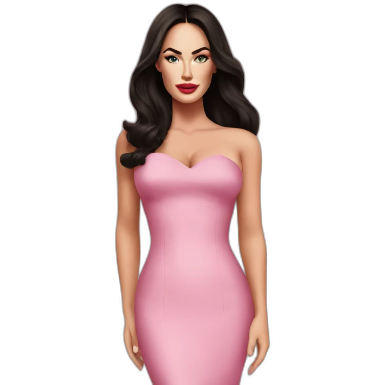 Megan fox in pink dress emoji