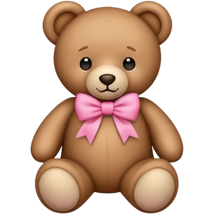 Teedy bear with a pink bow emoji
