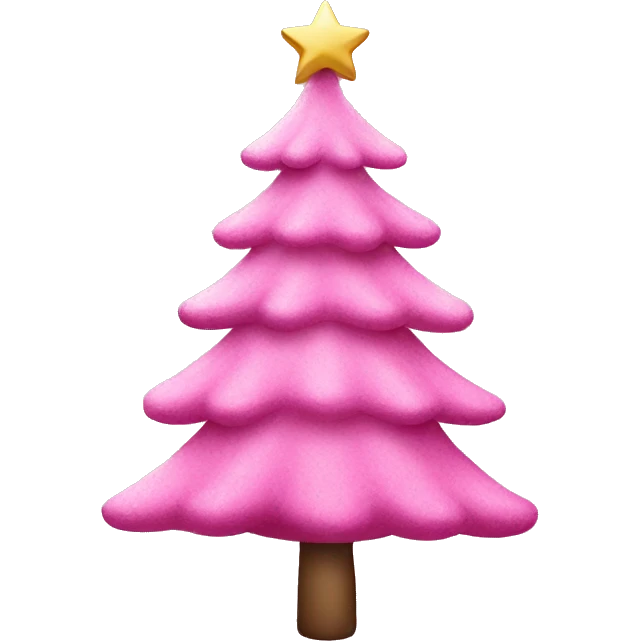 pink christmas tree  emoji