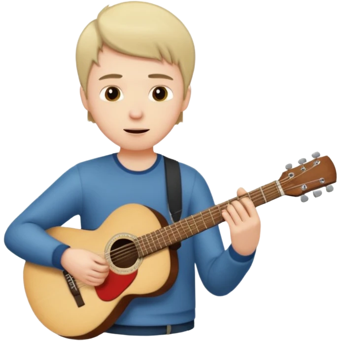 white Guy playing guitar emoji