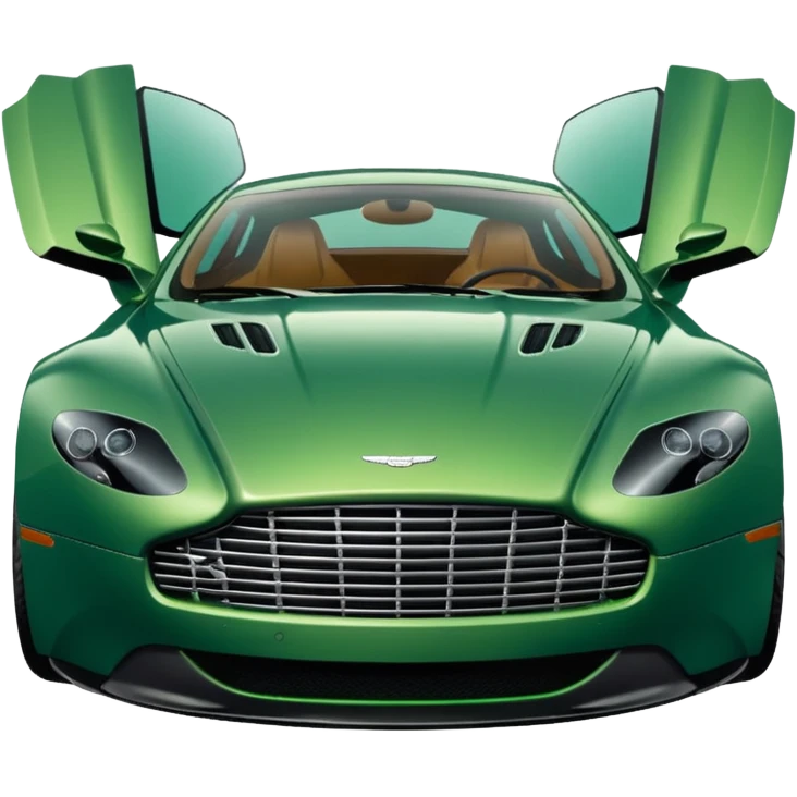 green aston martin doors open emoji