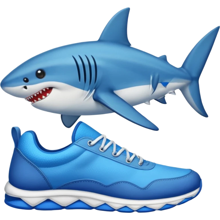 Tiburón con zapatillas emoji