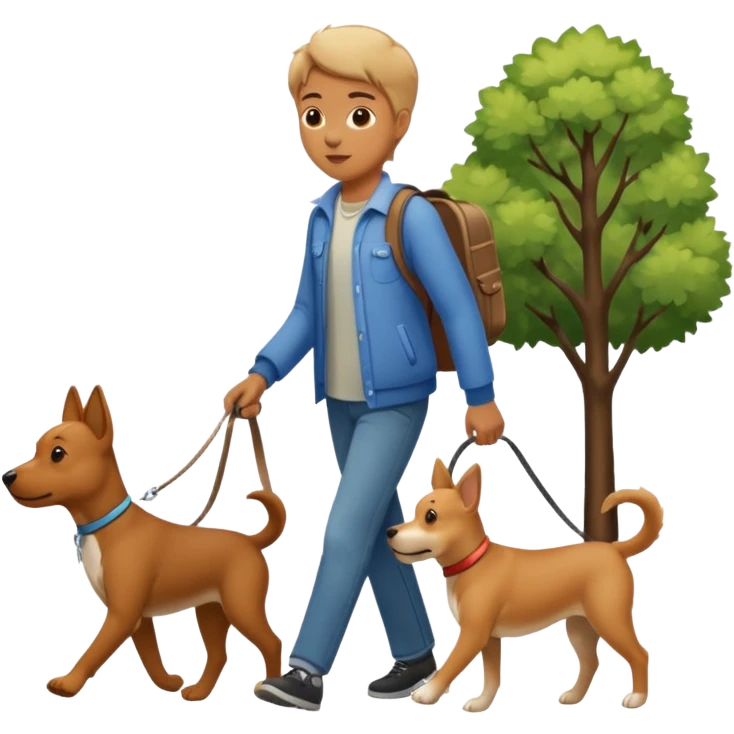 Cerdo paseando perro emoji