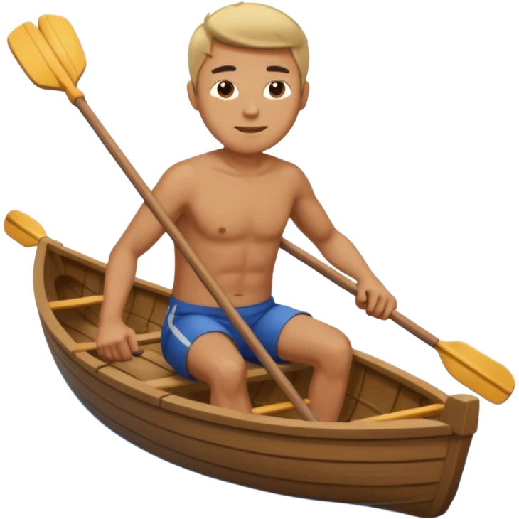 man rowing boat in Water Sports with water emoji