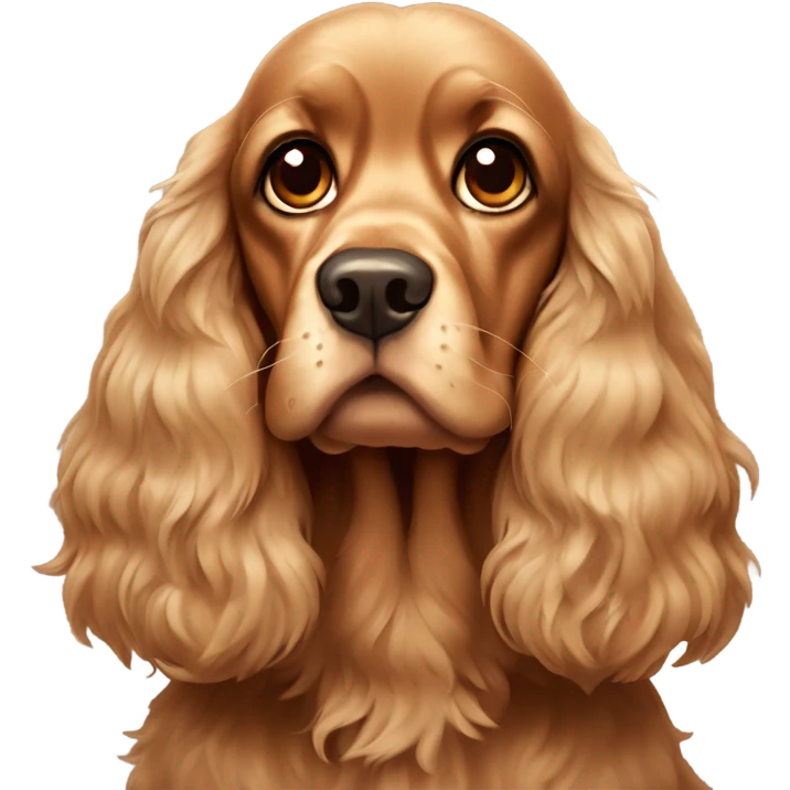 Scary Tan cocker spaniel  emoji