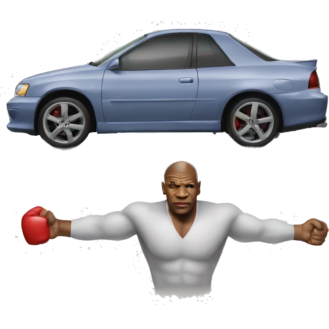 car with mike tyson emoji
