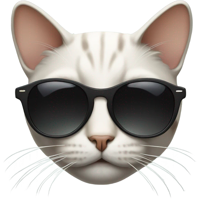 Cat with sunglasses pulled down  emoji